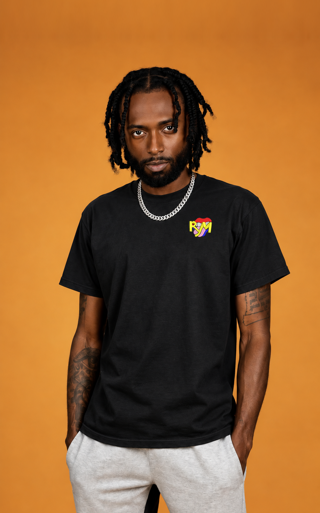CLASSIC RUNYAMOUTH OG LOGO TEE (BLACK) EMBROIDERY